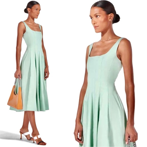 STAUD Dresses & Skirts - 🌺🎉HP🎉🌺 NWOT Staud Wells Midi Dress Sage
